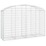 Arched Gabion Basket 200x50x120/140 cm Galvanised Iron 153476
