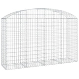 Arched Gabion Basket 200x50x120/140 cm Galvanised Iron 153476