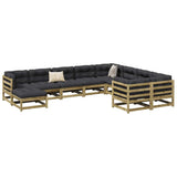 10 Piece Garden Sofa Set Impregnated Wood Pine 3299639
