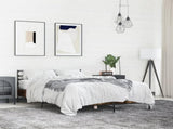 Bed Frame without Mattress Smoked Oak 120x190 cm Small Double 3280069