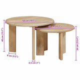 Nesting Coffee Tables 2 pcs Black Solid Mango Wood 4104650