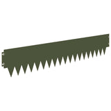 Lawn Edging 30 pcs 103 x 20 cm metal Olive Green 8008277