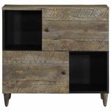 ZNTS Sideboard 80x33x75 cm Solid Wood Mango 4017819