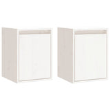 Wall Cabinets 2 pcs White 30x30x40 cm Solid Wood Pine 813478