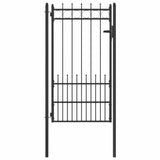 Fence Gate HORST Steel Black Lockable 42034072