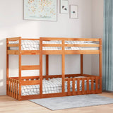 Bunk Bed Wax Brown 75x190 cm Solid Wood Pine 3308597