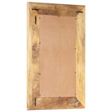 Hand-Carved Mirror 80x50x2.6 cm Solid Mango Wood 321645