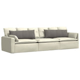 Sofa Pillows 2 pcs Light Grey 120 x 40 cm Corduroy Fabric 42013817
