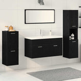 Bathroom Furniture Set 5 pcs Black Oak Engineered Wood 3334419