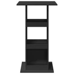 ZNTS Bar Table with Storage Black 60x60x102 cm Engineered Wood 854329