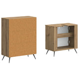 2 Piece Bathroom Cabinet Set BREDA Artisan Oak Engineered Wood 3417647