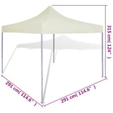 Cream Foldable Tent 3 x 3 m 41463