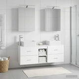 Bathroom Furniture Set 5 pcs White 50 x 14.5 x 70 cm 3406831