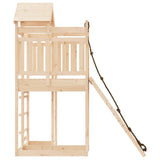 Playhouse with Climbing Wall Solid Wood Pine 3156874