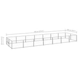 Dog Kennel Silver 14 m Steel 3082123
