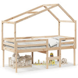 High Sleeper Bed without Mattress 90x200 cm Solid Wood Pine 3282052
