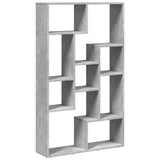 Bookcase Concrete Grey 72x20x120,5 cm Engineered Wood 858159