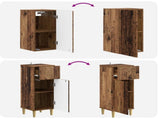 3 Piece Bathroom Cabinet Set ARNHEM Old Wood Engineered Wood 3417772