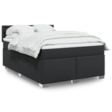 Box Spring Bed with Mattress Black 140x200 cm Faux Leather 3286124