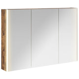 Bathroom Mirror Cabinet Smoked Oak 103.5 x 15.5 x 70 cm 889275