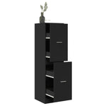 Apothecary Cabinet Black 40x41x144.5 cm Engineered Wood 3309637