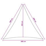 Sunshade Sail 6 x 6 x 6 m HDPE Triangular Blue and White 42032919