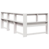 Bookcase Headboard L-Shaped White 90 cm Solid Wood Pine 859290