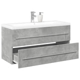 2 Piece Bathroom Furniture Set Concrete Grey Engineered Wood 3324922
