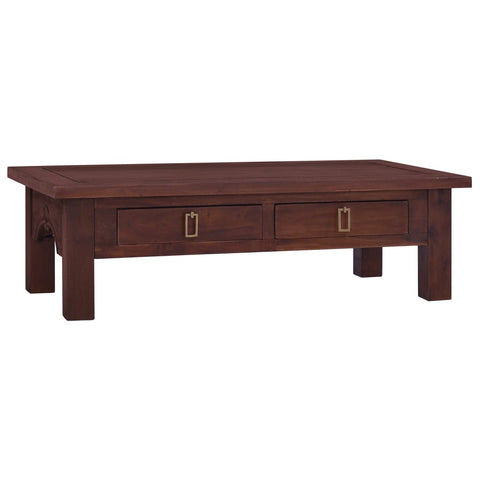 ZNTS Coffee Table Classical Brown 100x50x30 cm Solid Mahogany Wood 288828