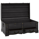 Treasure Chest Wood Black 90x51x42 cm 275394