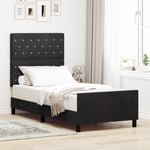 ZNTS Bed Frame Black 90x200 cm Velvet 3344851