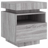 Bedside Cabinet with LED Lights Grey Sonoma 40x39x48.5 cm 836794