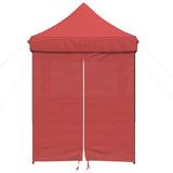 Foldable Party Tent Pop-Up with 4 Sidewalls Burgundy 4005003