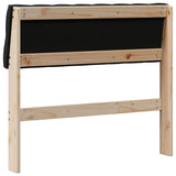 Upholstered Headboard Black 90 cm Solid Pine Wood 879196