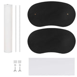 Trade Show Counter Black and White 90 x 48 x 200 cm 42046602