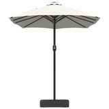 Garden Parasol Sand 385 x 209 x 244 cm Polyester and Steel 42003275