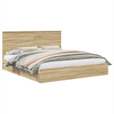 Storage Bed with Drawer Sonoma Oak 180 x 200 cm Engineered Wood 3411182