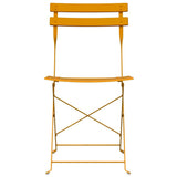 Garden Folding Chair Folding 2 pcs Mustard 42 x 46 x 82cm Metal 42002957