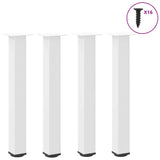 Console Table Legs 4 pcs White 72-74 cm Steel 4012469