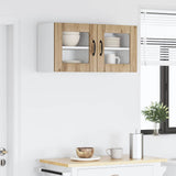 Wall Glass Cabinet LUCCA 2 pcs Artisan Oak 40 x 31 x 40 cm 884853