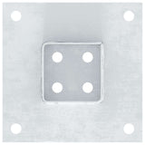 Post Bases Square 12 pcs Silver 71x71 mm Galvanised Steel 42000007
