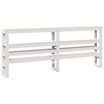 Bed Frame without Mattress White 200x200 cm Solid Wood Pine 3305835