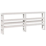 Bed Frame without Mattress White 200x200 cm Solid Wood Pine 3306508