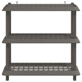 Shelving Unit 3-Tier 100 x 40 x 96 cm PP Light Grey 8011747