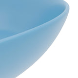 Bathroom Sink Ceramic Light Blue Round 146978