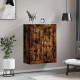 Wall Mounted Cabinet Smoked Oak 69.5x34x90 cm Engineered Wood 830361
