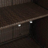 Storage Cabinet with Shelf Brown 100 x 36 x 102 cm Rattan 4103822
