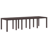 Garden Table Brown 300 x 100 x 73 cm Poly Rattan 3378521