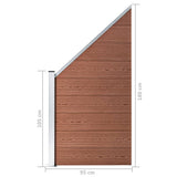 Fence Panel WPC 95x cm Brown 49070