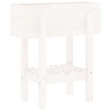 Garden Planter White 62x30x69 cm Solid Wood Pine 825234